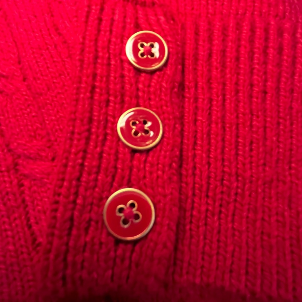 Talbots Red Crew Neck Sweater - Picture 2 of 8